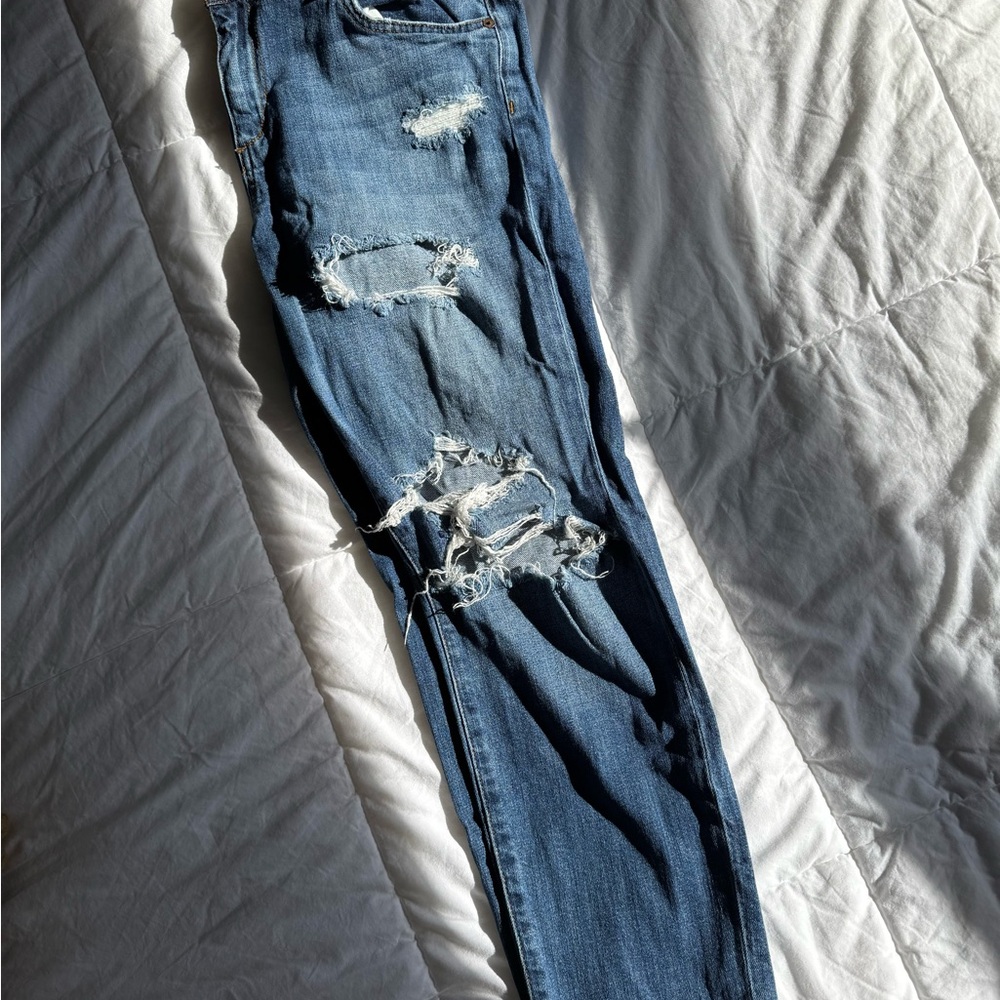 Joe's Jeans Skinny Distressed Blue Denim